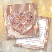 Congrats Newlyweds | Crystalline Cake & Rings