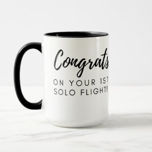 Congrats on first solo - customisable mug