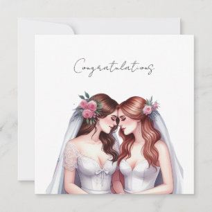 Congrats on getting married Lesbian Couple Card
