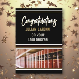 Congrats on Law degree Graduation card