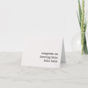 congrats on leaving, coworker moving new job card