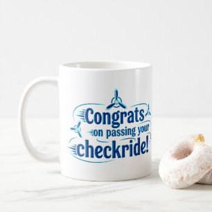 Congrats on passing your checkride! coffee mug