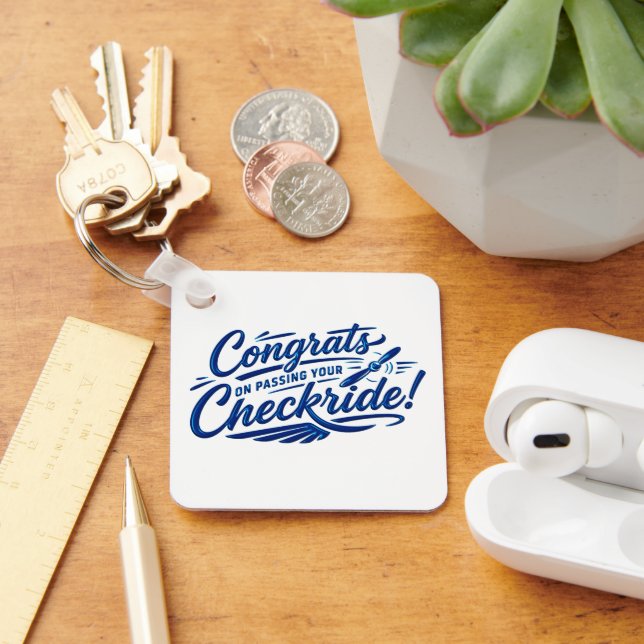 Congrats on passing your checkride! key ring (Desk)