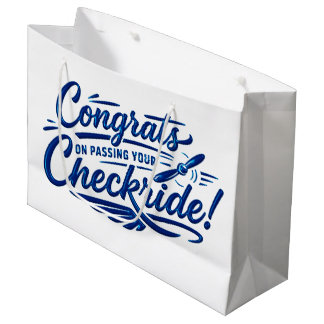Congrats on passing your checkride! large gift bag