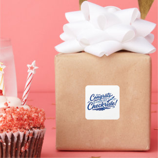 Congrats on passing your checkride! square sticker