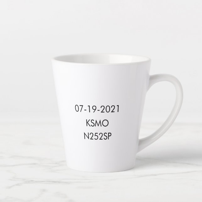 Congrats on solo flight - customisable latte mug (Right)