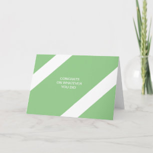 congrats on whatever card