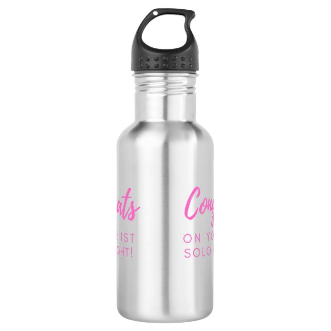 Congrats on your 1st Solo Flight! 532 Ml Water Bottle (Front)
