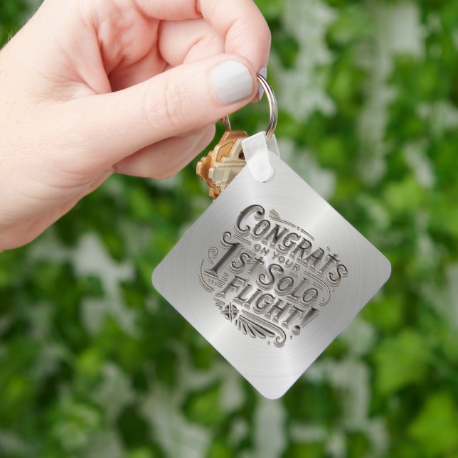 Congrats on your 1st solo flight key ring (Hand)