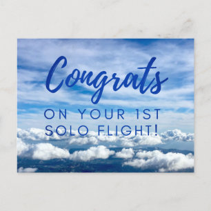Congrats on your 1st Solo Flight Postcard
