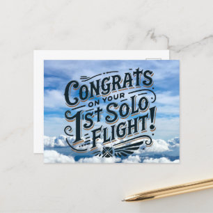 Congrats on your 1st Solo Flight Postcard
