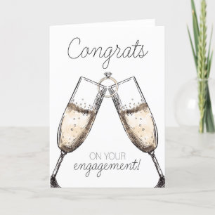 Congrats on Your Engagement Cheers Card