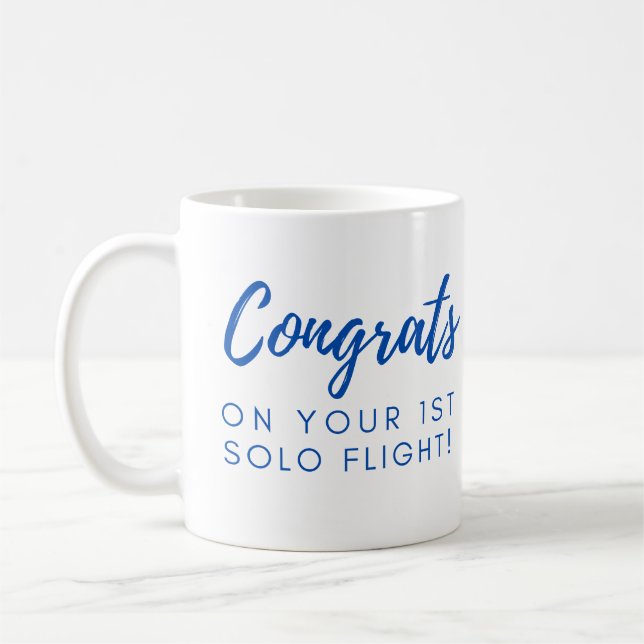 Congrats on your first solo - customisable coffee mug (Left)