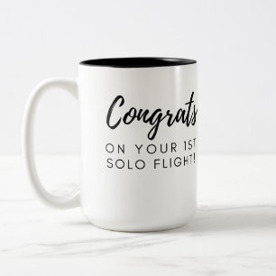 Congrats on your first solo - customisable mug