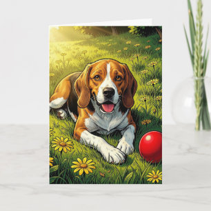Congrats on Your New Beagle    Cute Puppy Congrats Card