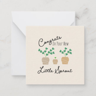 Congrats on Your New Little Sprout Baby Card