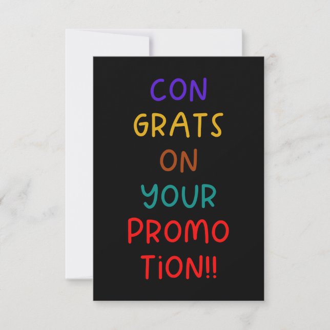 Congrats on Your Promotion Colourful Font (Front)