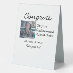 Congrats on your retirement add photo name date mi
