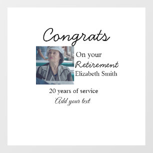 Congrats on your retirement add photo name date mi