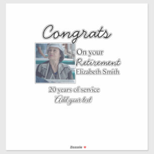 Congrats on your retirement add photo name date mi
