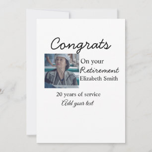 Congrats on your retirement add photo name date mi holiday card