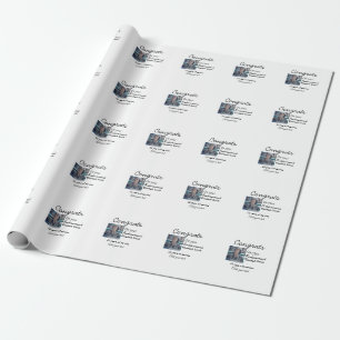 Congrats on your retirement add photo name date mi wrapping paper