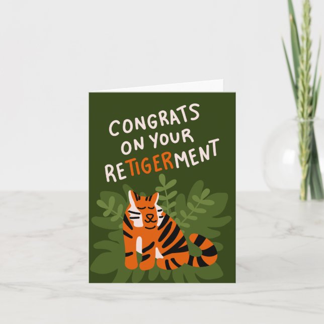 Congrats on Your Retirement (Tiger) Card (Front)