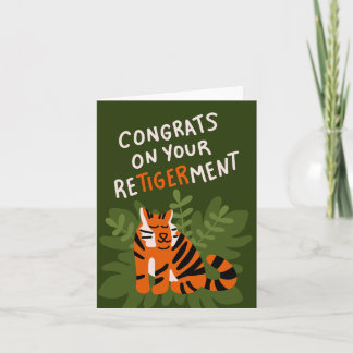 Congrats on Your Retirement (Tiger) Card