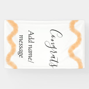 Congrats orange spiral Spanish border boho retro n Banner
