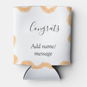 Congrats orange spiral Spanish border boho retro n Can Cooler