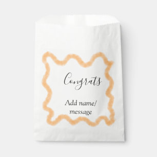 Congrats orange spiral Spanish border boho retro n Favour Bag