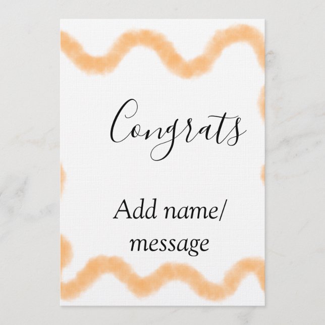 Congrats orange spiral Spanish border boho retro n Invitation (Front)