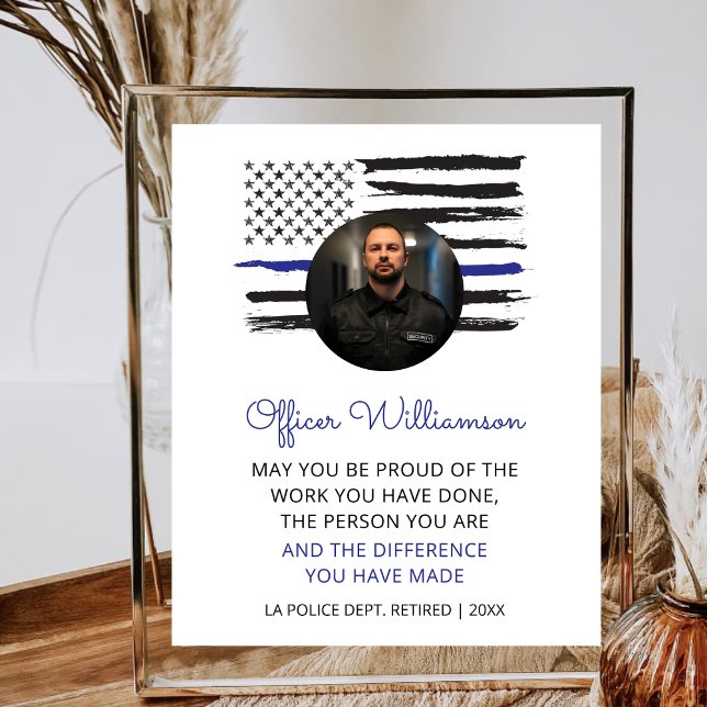 Congrats Police Officer Retirement Party Policeman Poster (Creator Uploaded)