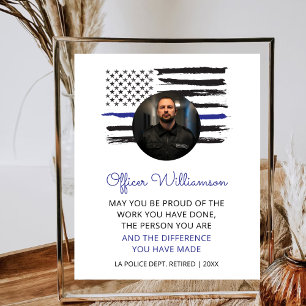 Congrats Police Officer Retirement Party Policeman Poster