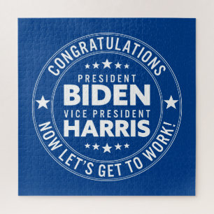 Congrats President Biden VP Harris Custom Colours Jigsaw Puzzle