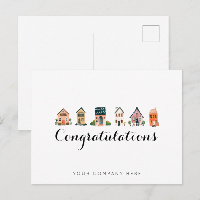 Congrats Real Estate New Homeowner Postcard (Front/Back)