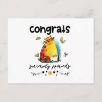 Congrats Smarty Pants Cartoon Cat