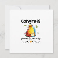 Congrats Smarty Pants Funny Cat Cartoon