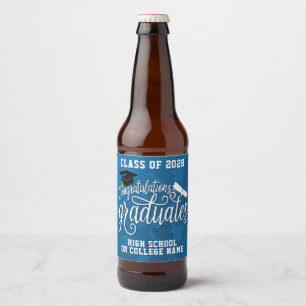 Congrats the Graduates School Graduation Party Beer Bottle Label