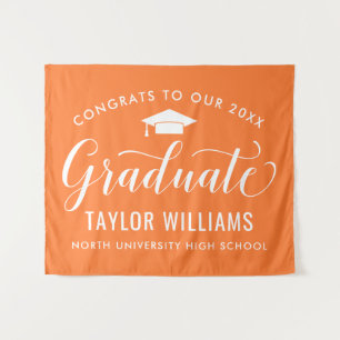 Congrats to Our 2023 Graduate Orange Graduation Tapestry