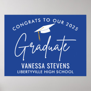 Congrats to Our 202X Graduate Blue Modern Poster