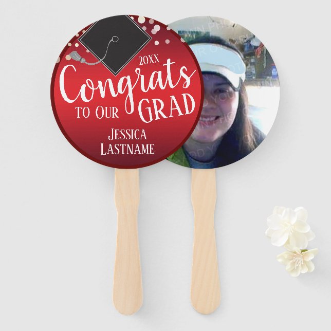 Congrats to Our Grad Class of 2024 Hand Fan (Front and Back)