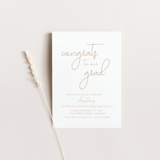 Congrats to our Grad Custom Party Invitation (Creator Uploaded)