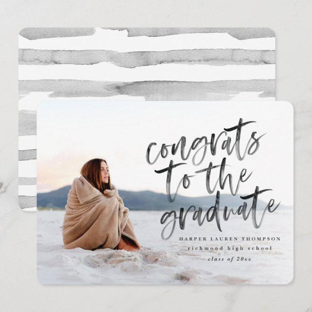 Congrats to the grad graduate announcement (Front/Back)