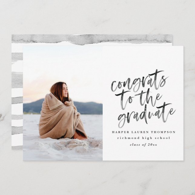 Congrats to the grad graduate announcement (Front/Back)