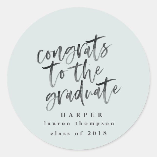 Congrats to the grad photo graduate sticker (Front)