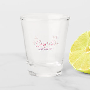 congrats wine glass stars pink pastel bold retro g