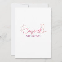 congrats wine glass stars pink pastel bold retro g