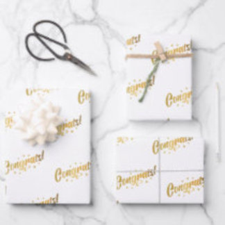 Congrats Wrapping Paper Sheet