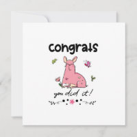 Congrats You Did It Cartoon French Bulldog Humour